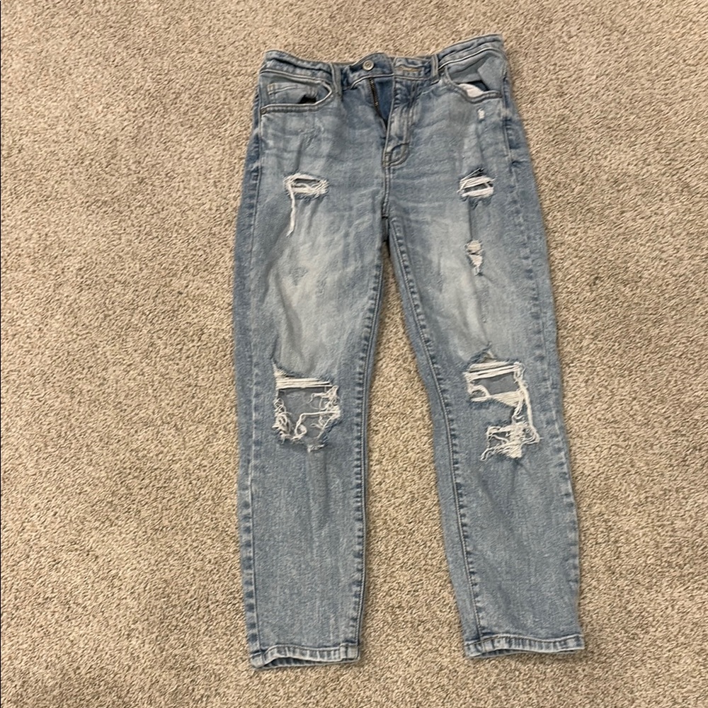 Eunina Light Blue Distressed Skinny Jeans